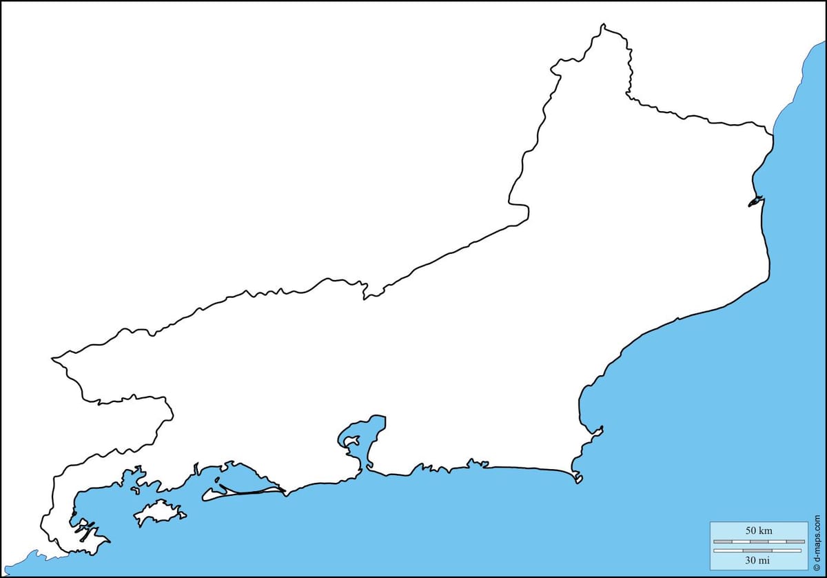 રિયો ડી જાનેરો રૂપરેખા નકશો